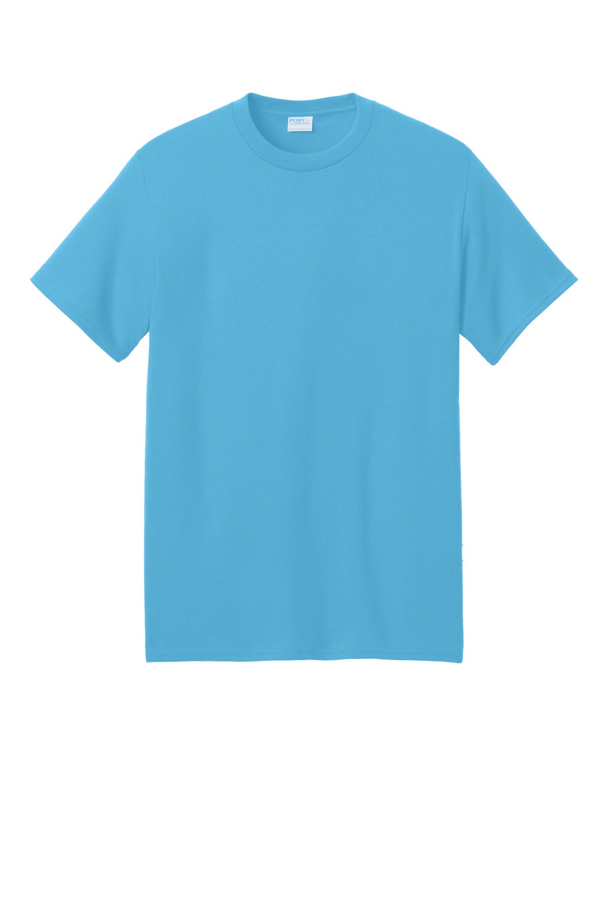 Front View of AquaticBl Port & Co Core Blend Recycled Tee PC01