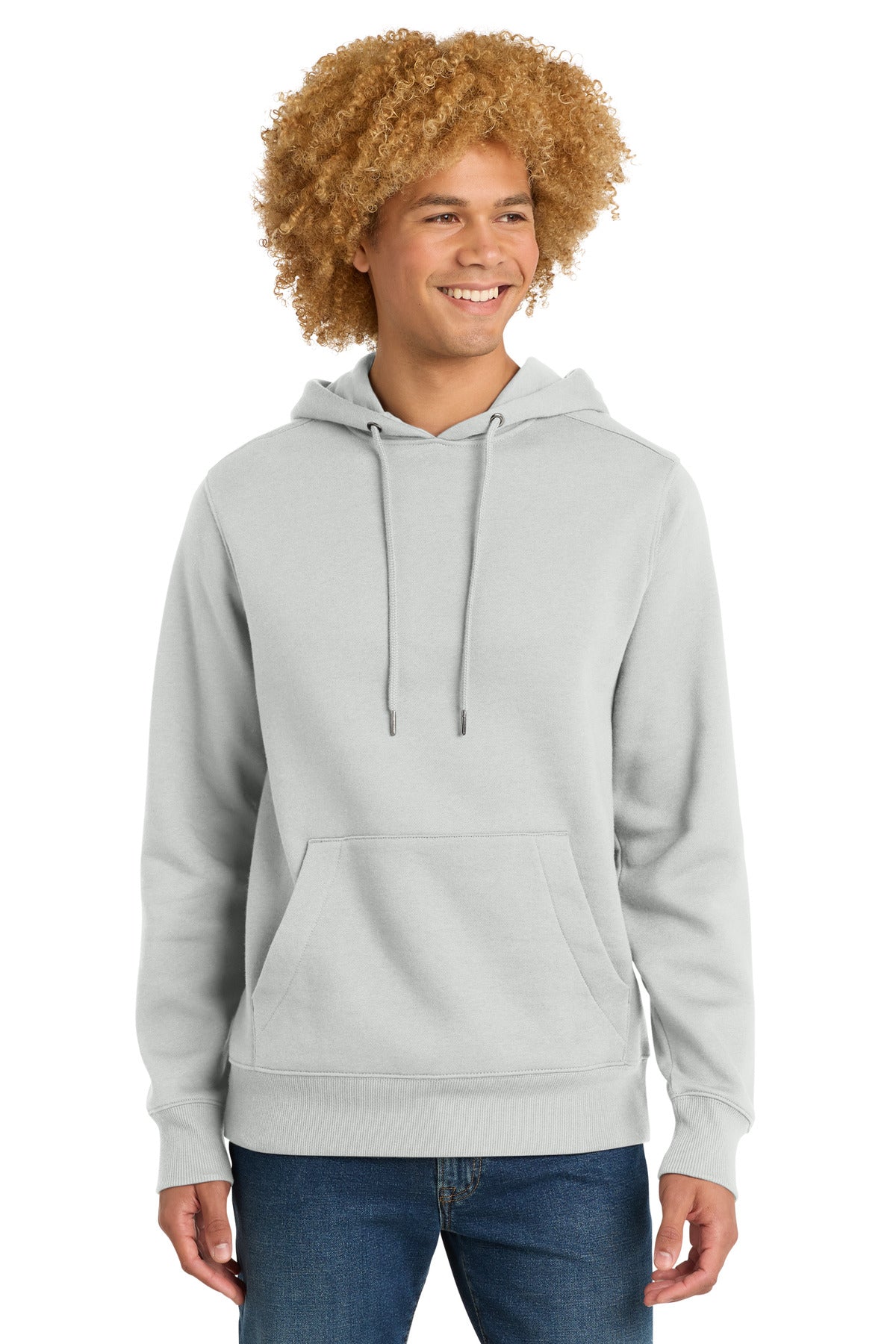 Front View of Ash District Perfect Weight Fleece Hoodie DT1101
