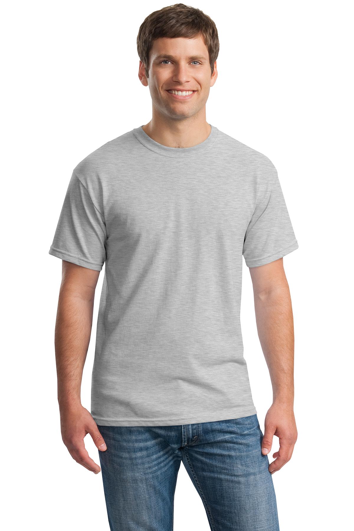Front View of Ash Gildan - Heavy Cotton 100% Cotton T-Shirt. 5000