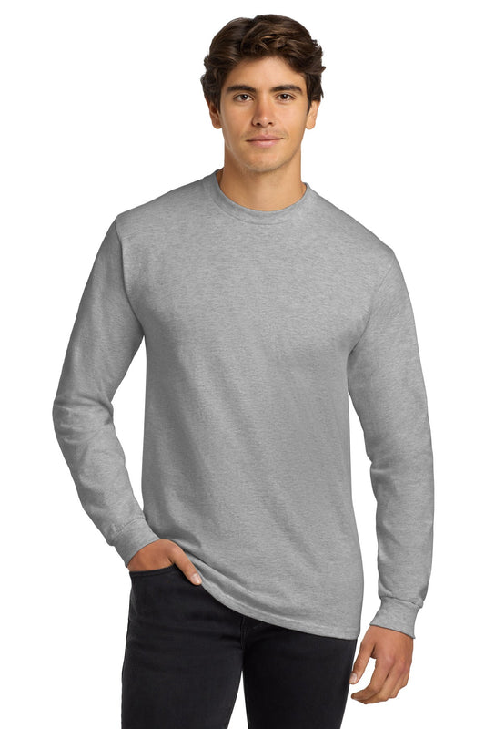 Front View of Ash Gildan - Ultra Cotton 100% US Cotton Long Sleeve T-Shirt. G2400