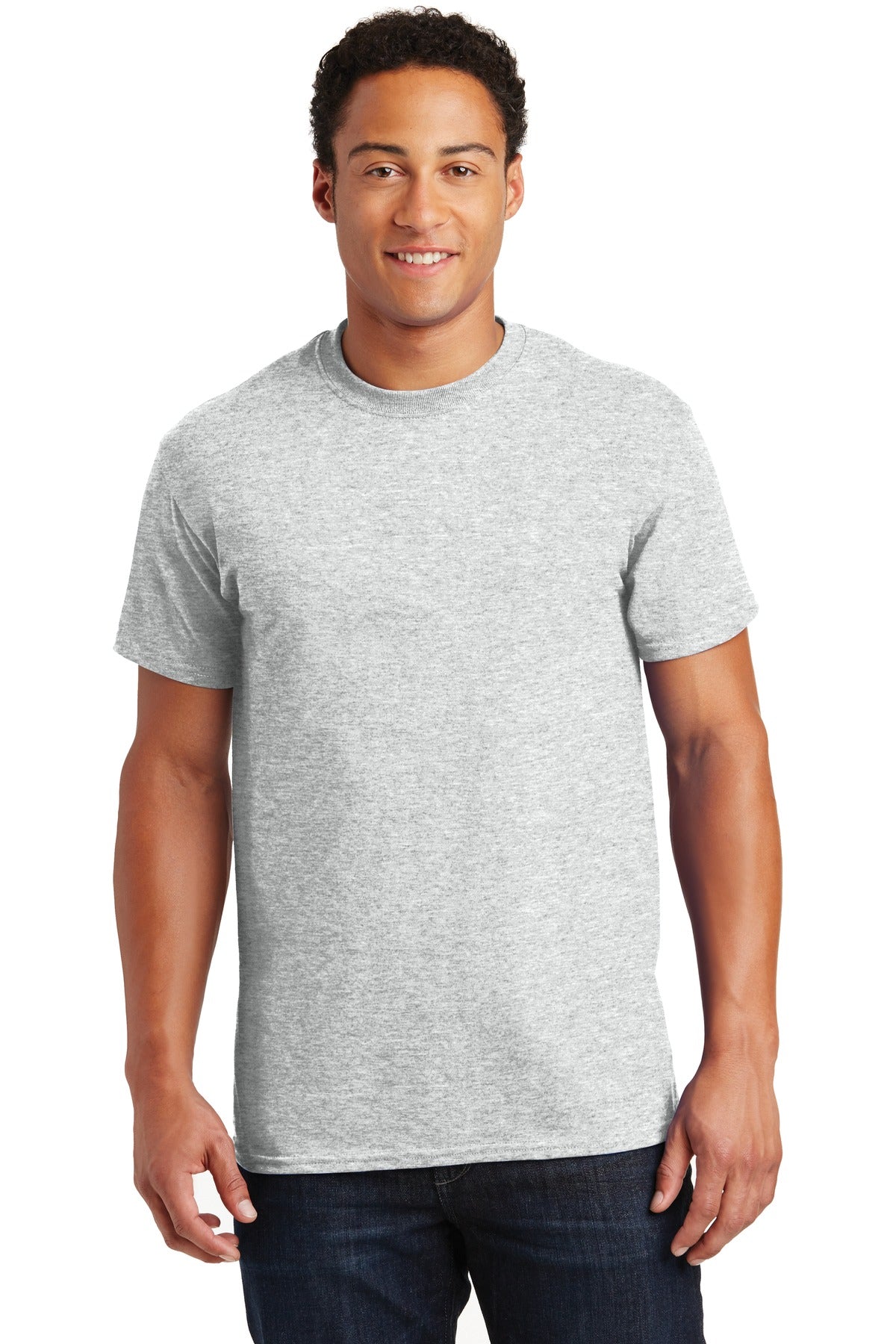 Front View of Ash Gildan - Ultra Cotton 100% US Cotton T-Shirt. 2000