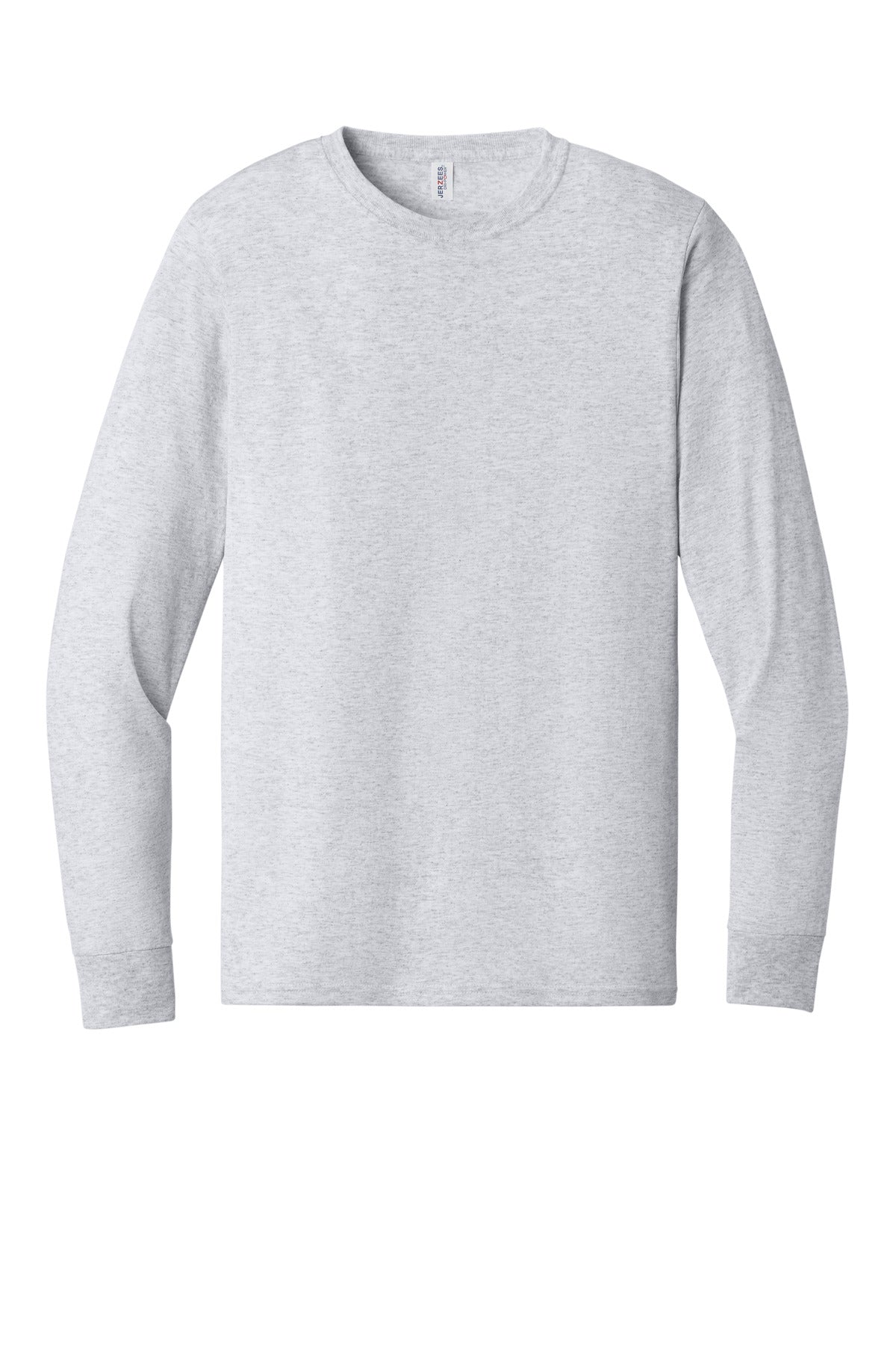 Front View of Ash Jerzees - Dri-Power 50/50 Cotton/Poly Long Sleeve T-Shirt. 29LS