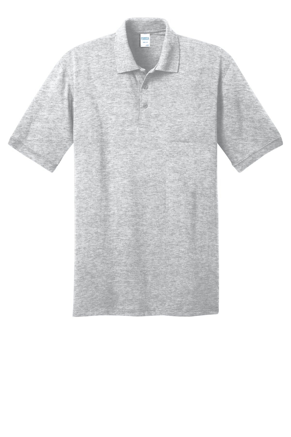 Front View of Ash Port & Co Core Blend Jersey Knit Polo. KP55