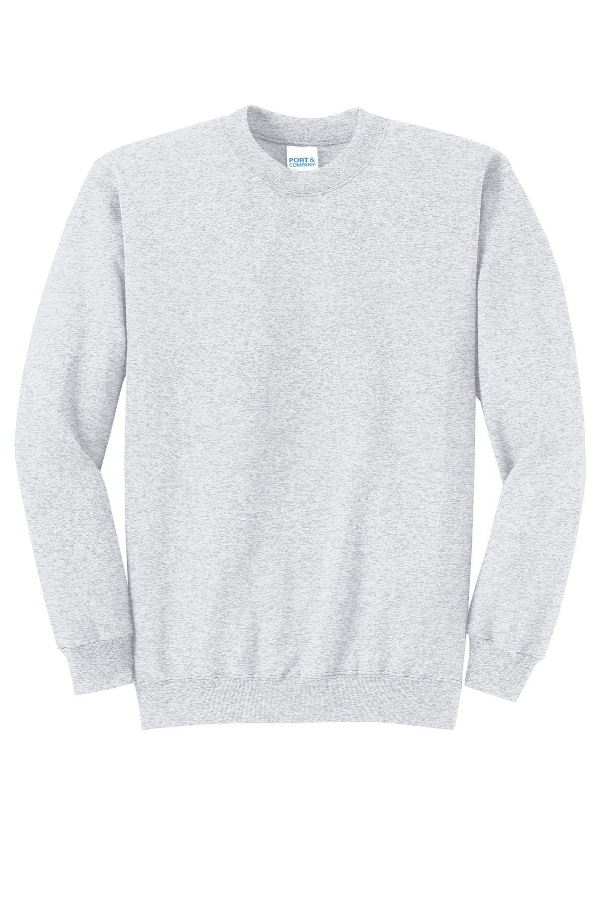 Front View of Ash Port & Co Core Fleece Crewneck Sweatshirt. PC78