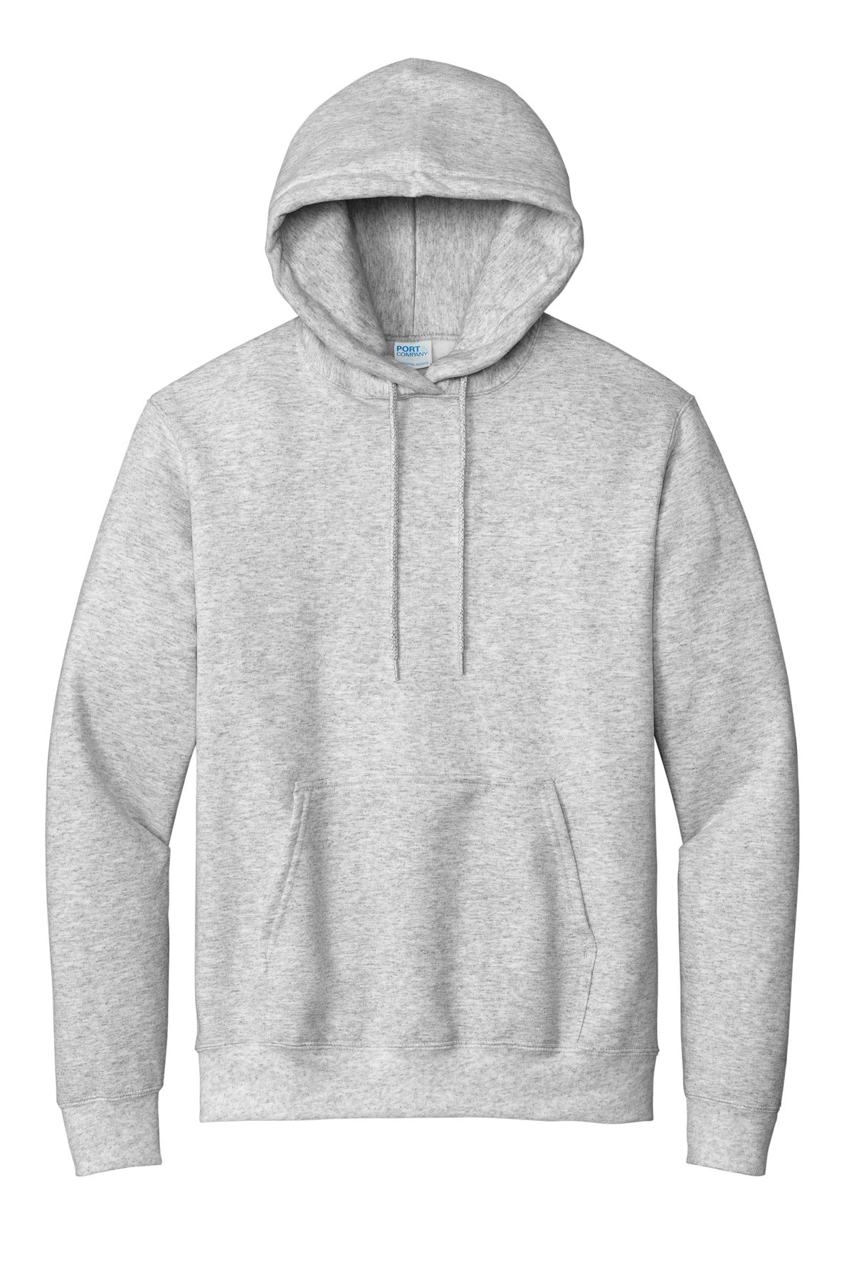 Front View of Ash Port & Co Essential Fleece Pullover Hooded Sweatshirt. PC90H