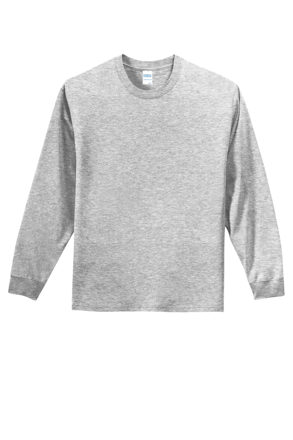 Front View of Ash Port & Co Long Sleeve Essential Tee. PC61LS