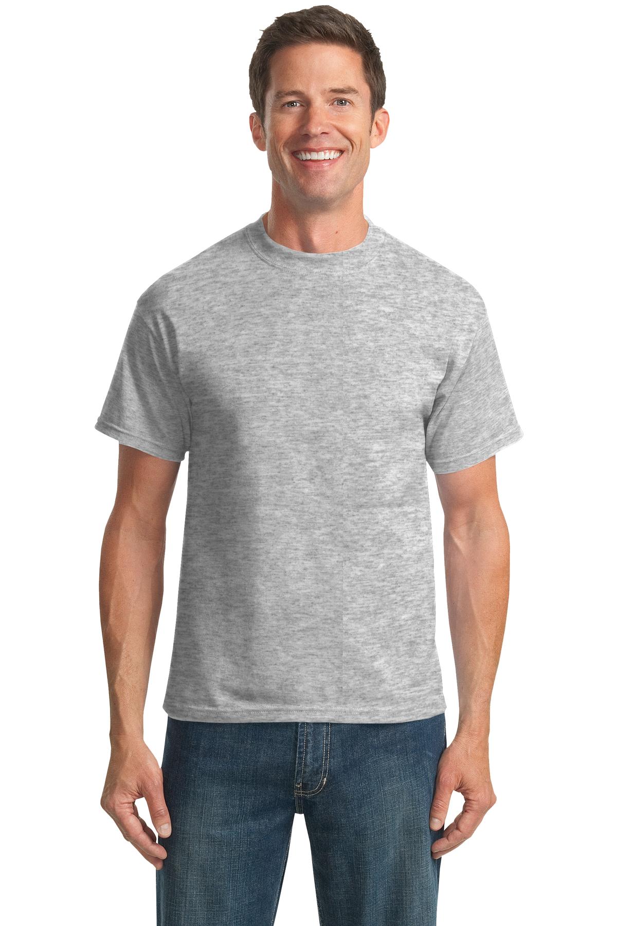 Front View of Ash Port & Co Tall Core Blend Tee. PC55T
