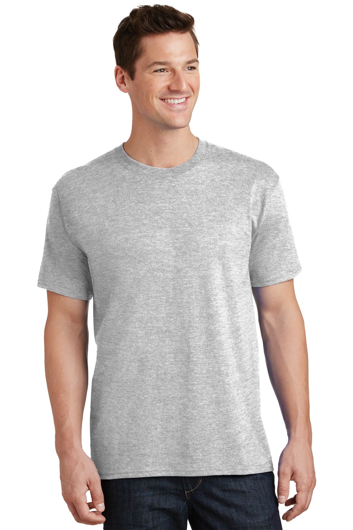 Front View of Ash Port & Co Tall Core Cotton Tee PC54T