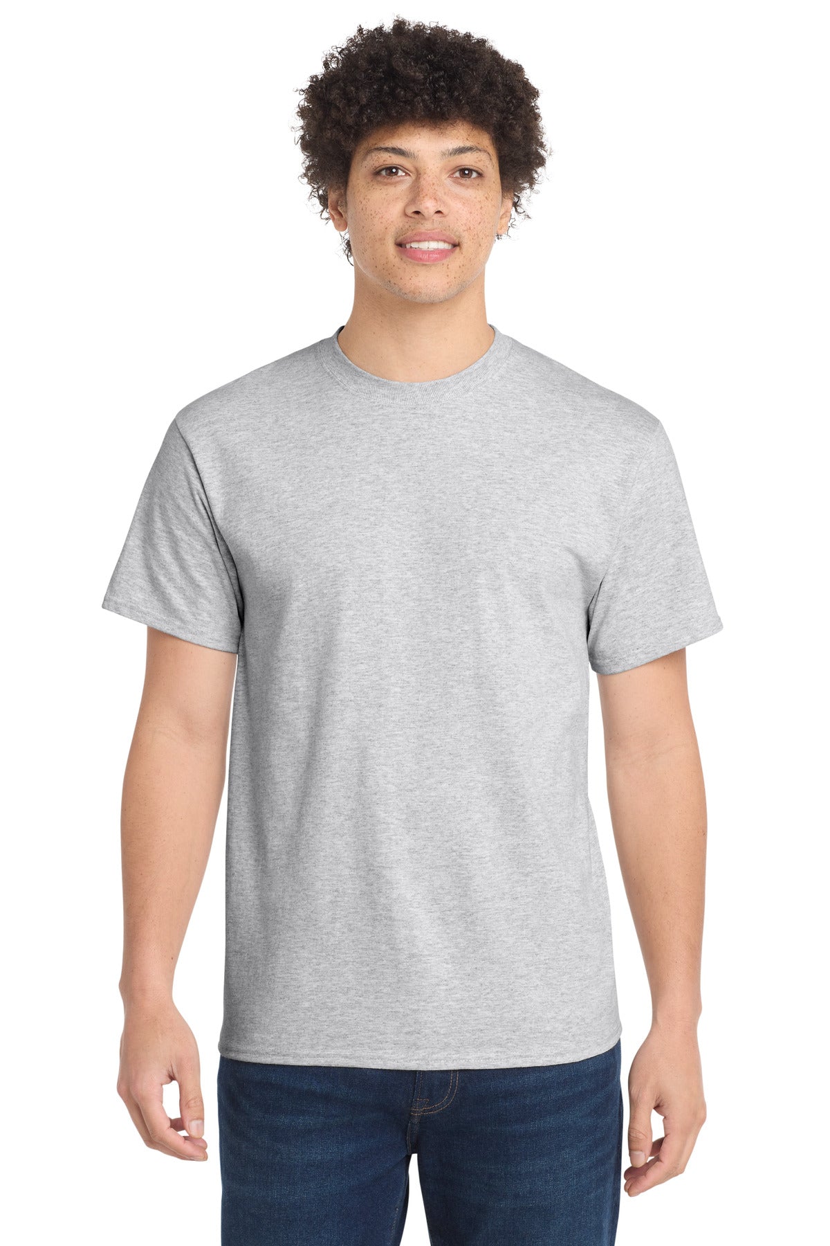 Front View of Ash Port & Co Tall Essential Tee. PC61T