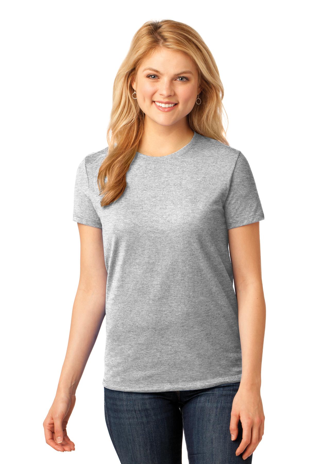 Front View of Ash Port & Co Women's Core Cotton Tee. LPC54