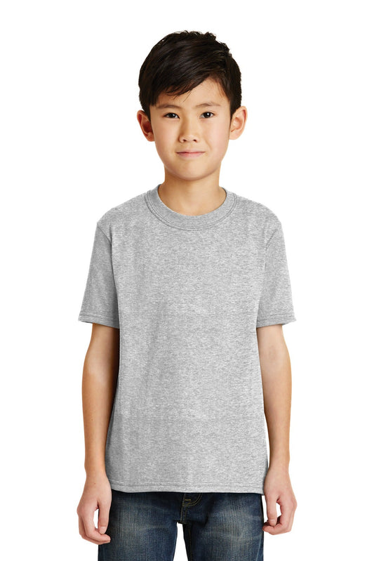 Front View of Ash Port & Co Youth Core Blend Tee. PC55Y