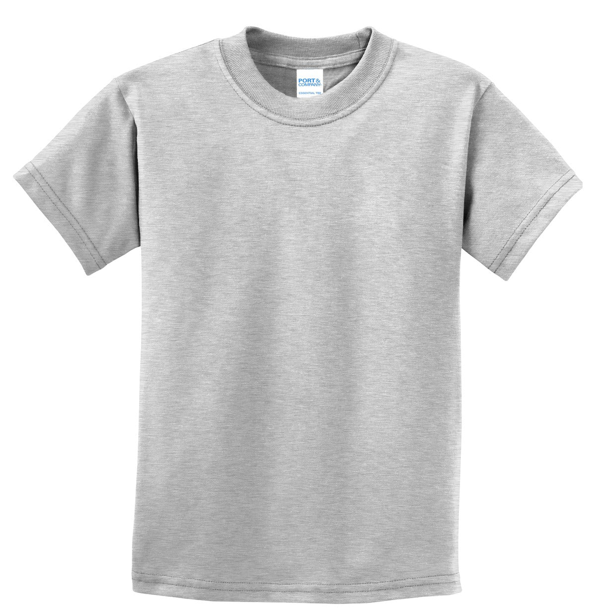 Front View of Ash Port & Co Youth Essential Tee. PC61Y