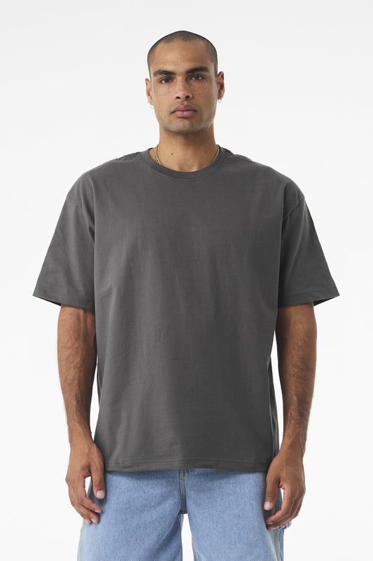 Front View of Asphalt BELLA+CANVAS Unisex 7.5-Ounce Heavyweight Tee BC4610