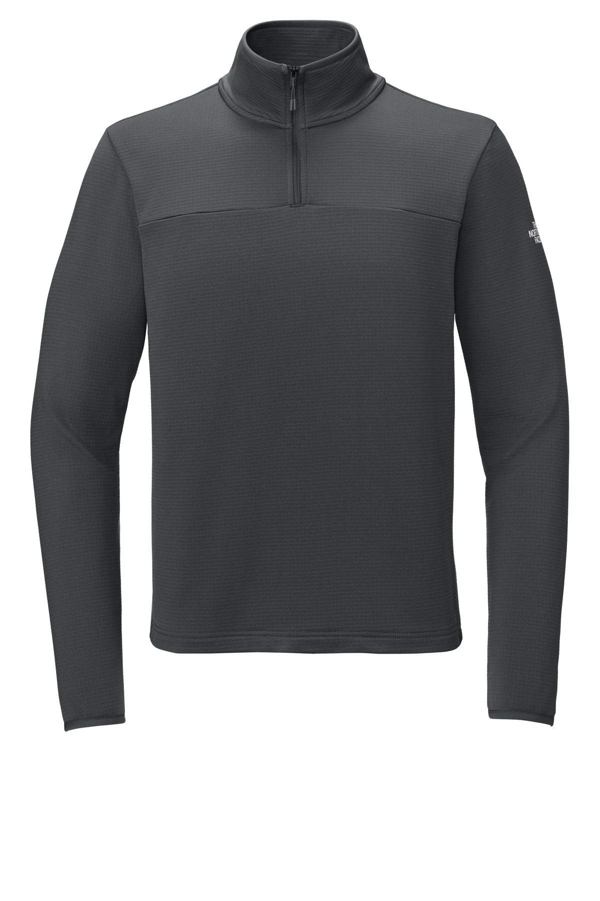Front View of AsphaltGry The North Face Aim 1/4-Zip Fleece NF0A8ENJ