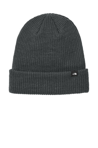 Front View of AsphaltGry The North Face Truckstop Beanie NF0A5FXY