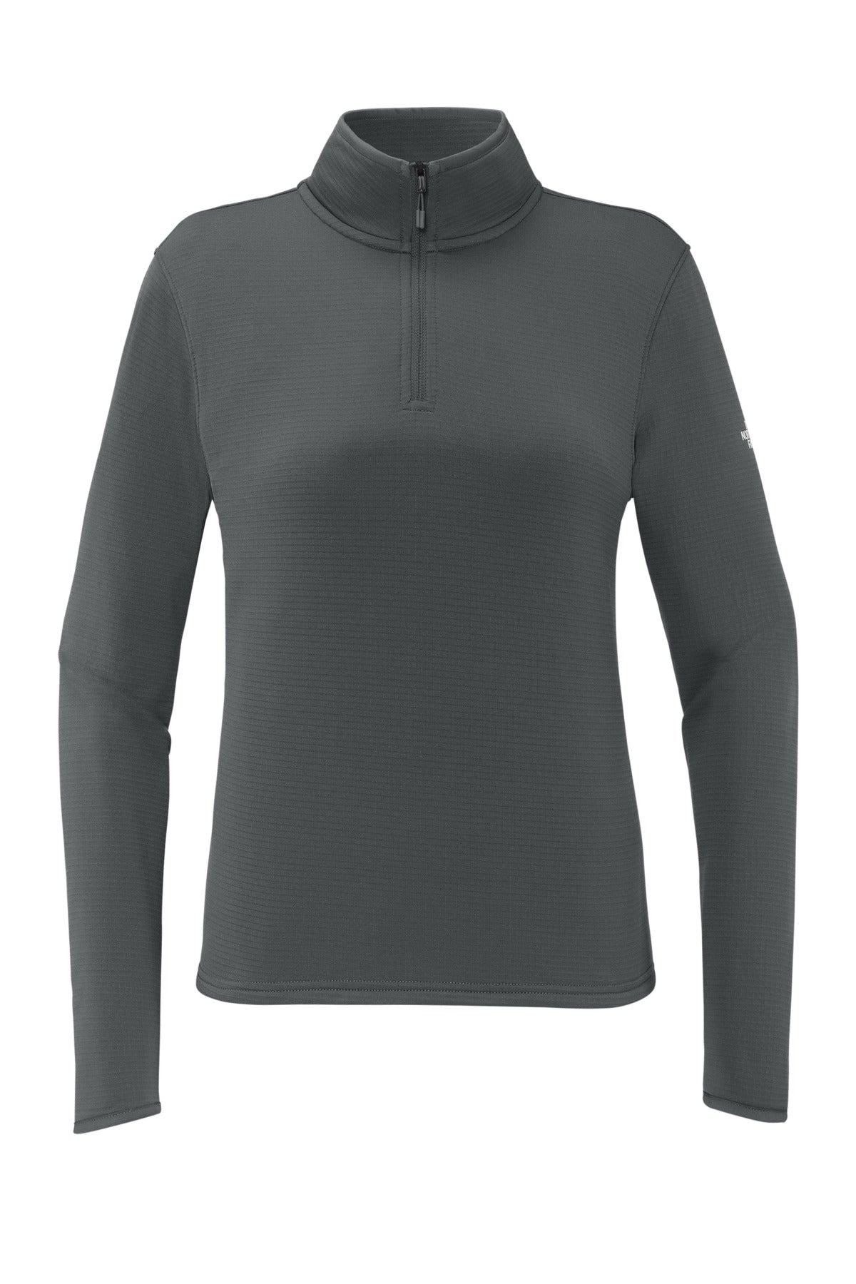 Front View of AsphaltGry The North Face Women's Aim 1/4-Zip Fleece NF0A8FQK