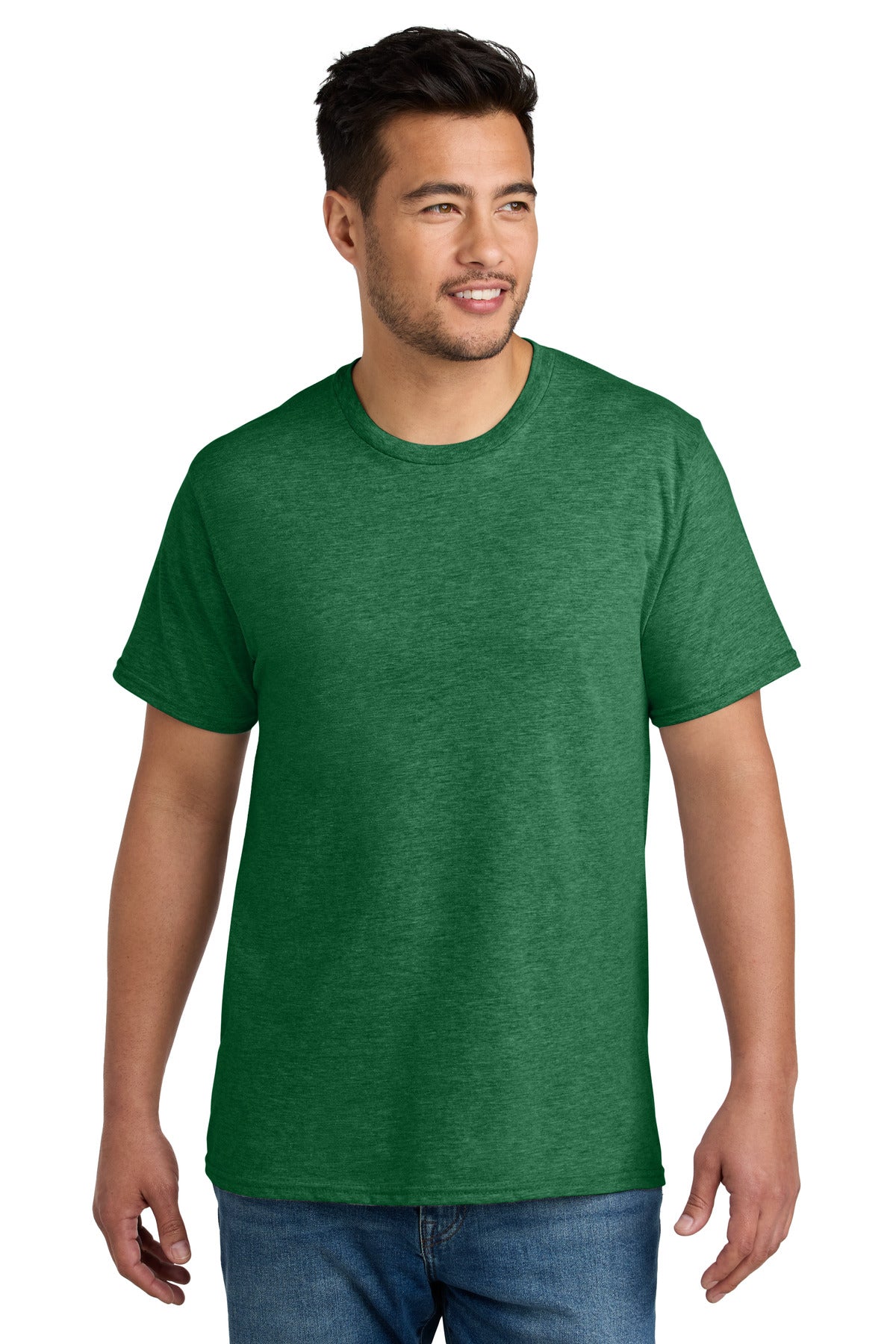 Front View of AthKelGnHt Port & Co CVC Tee PC340