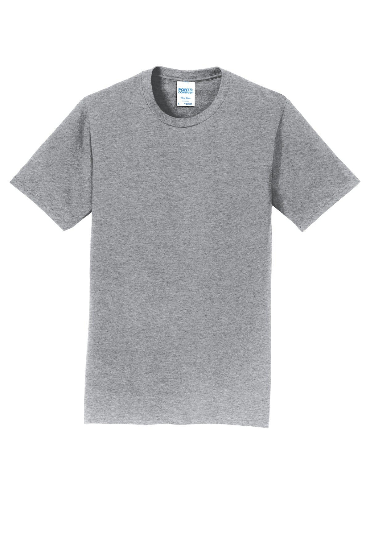 Front View of Athletic Hthr Port & Co Fan Favorite Tee. PC450