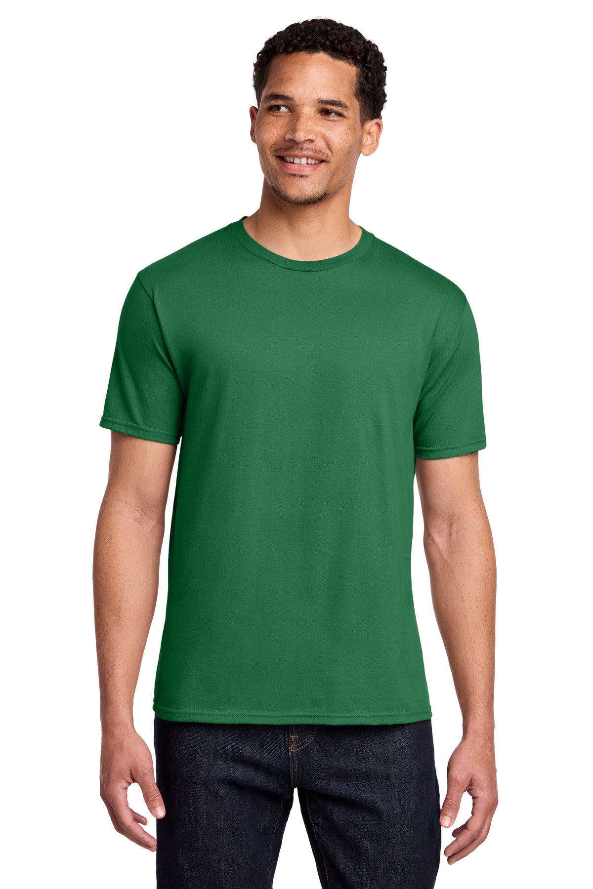 Front View of Athletic Kelly Port & Co Fan Favorite Tee. PC450