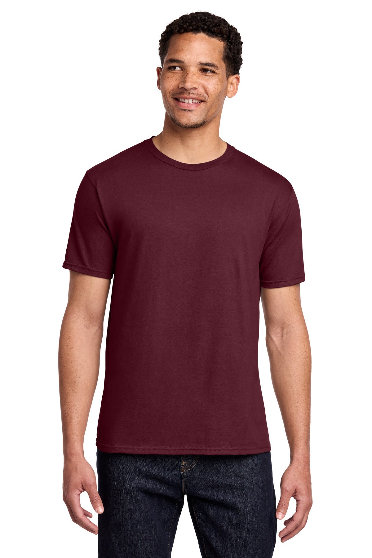 Front View of Athletic Mar Port & Co Fan Favorite Tee. PC450