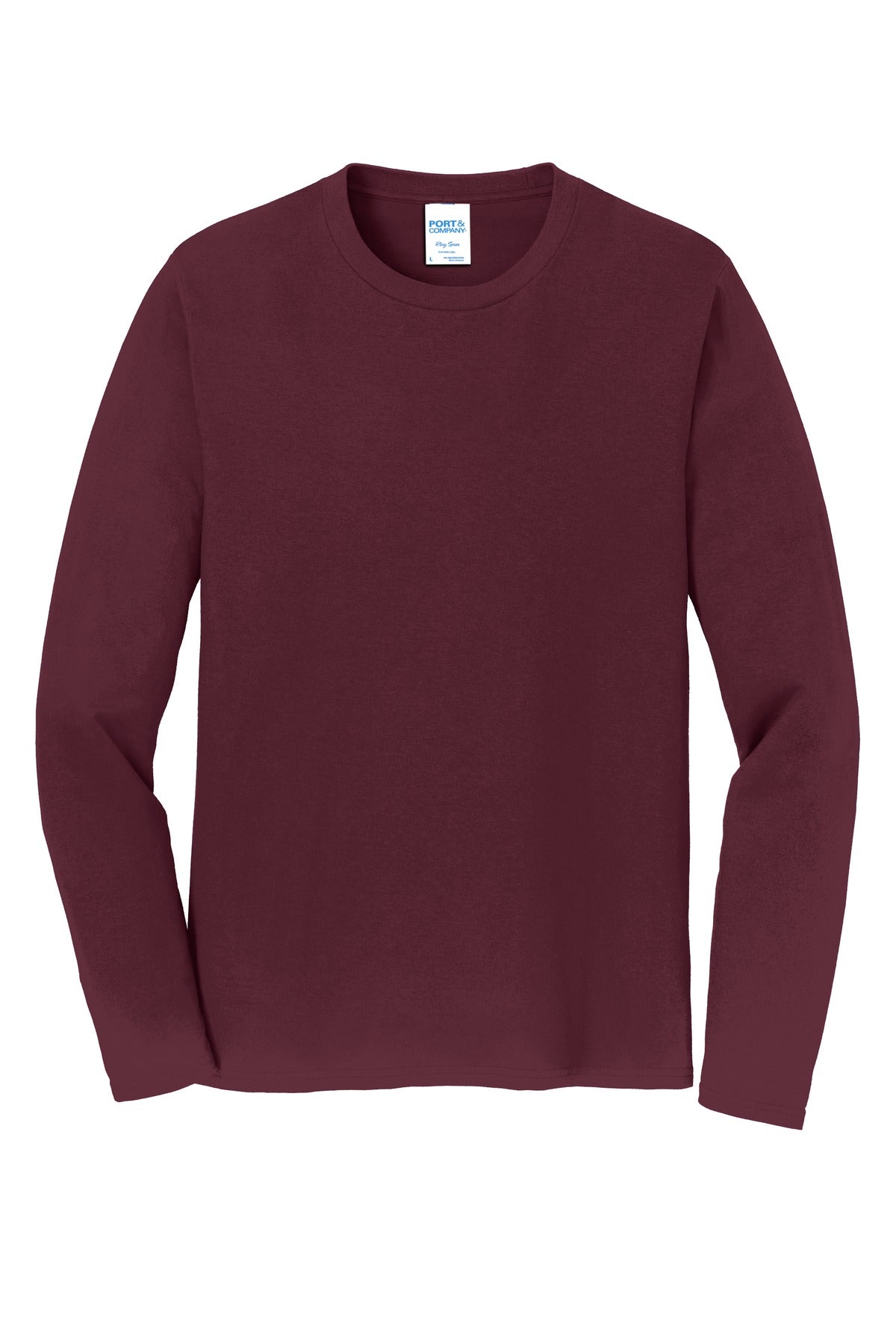 Front View of Athletic Mar Port & Co Long Sleeve Fan Favorite Tee. PC450LS