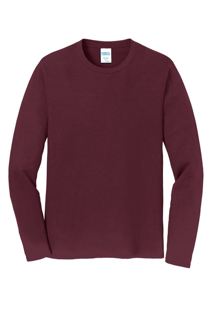 Front View of Athletic Mar Port & Co Long Sleeve Fan Favorite Tee. PC450LS
