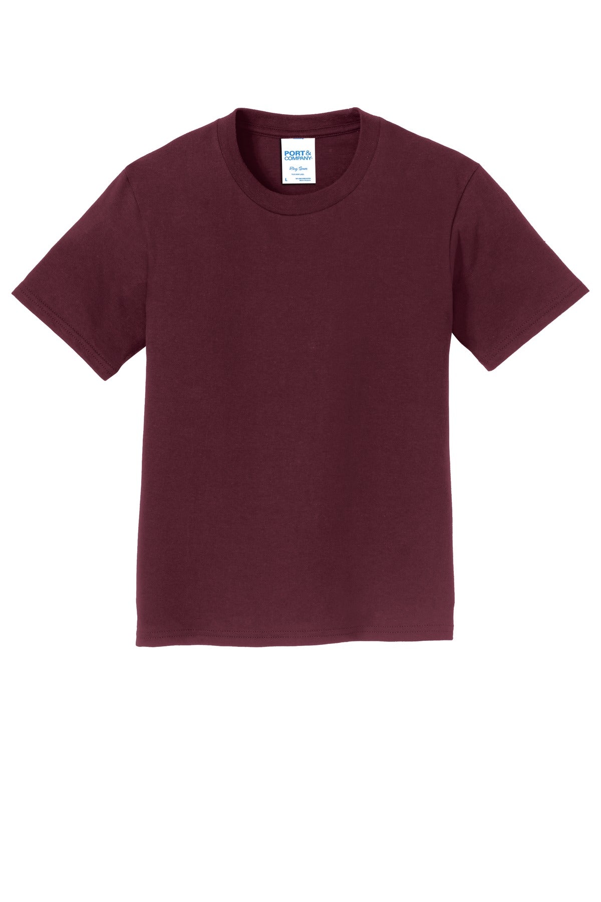 Front View of Athletic Mar Port & Co Youth Fan Favorite Tee. PC450Y