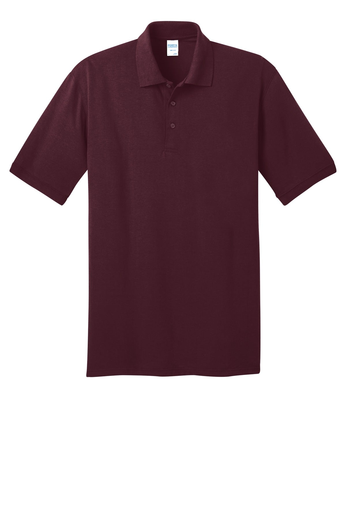 Front View of Athletic Marn Port & Co Core Blend Jersey Knit Polo. KP55