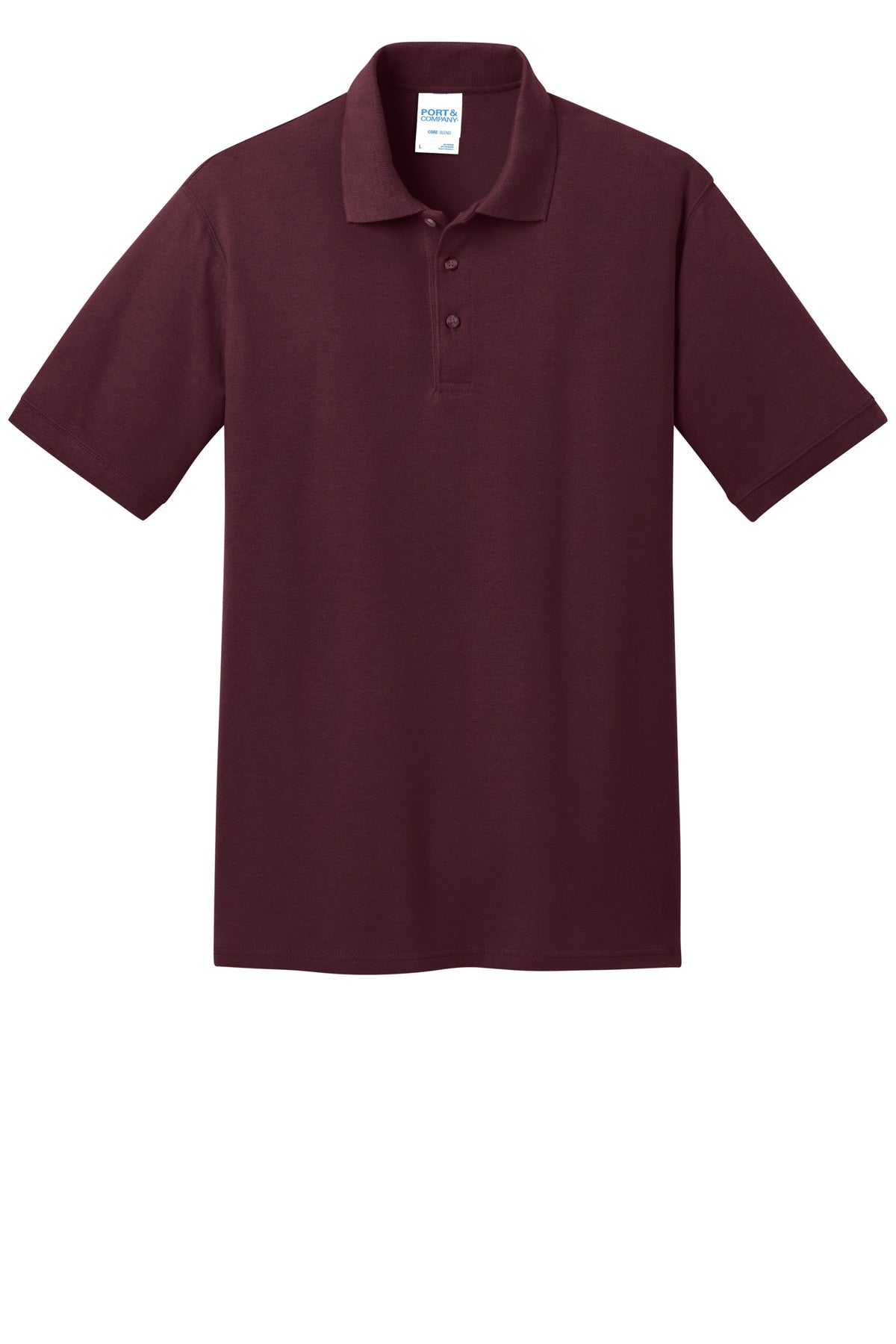 Front View of Athletic Marn Port & Co Core Blend Pique Polo. KP155