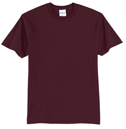 Front View of Athletic Marn Port & Co Tall Core Blend Tee. PC55T