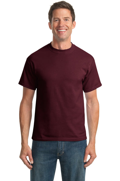 Front View of Athletic Marn Port & Co Tall Core Blend Tee. PC55T