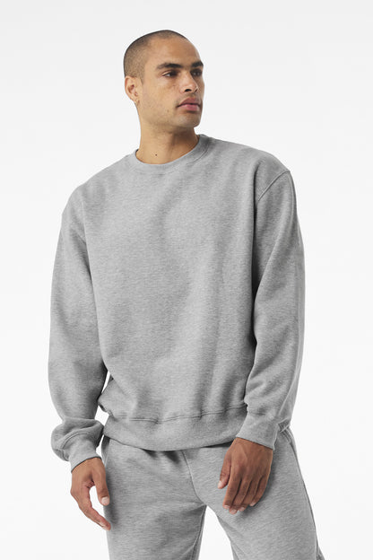 Front View of AthlHthr BELLA+CANVAS Unisex 10-Ounce Heavyweight Crewneck Sweatshirt BC4711