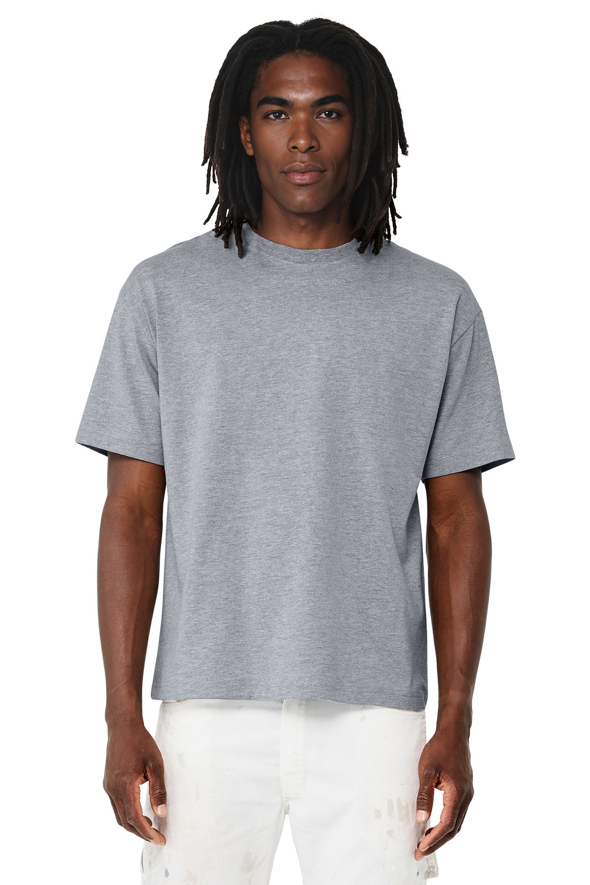 Front View of AthlHthr BELLA+CANVAS Unisex 6-Ounce Heavyweight Tee BC3010