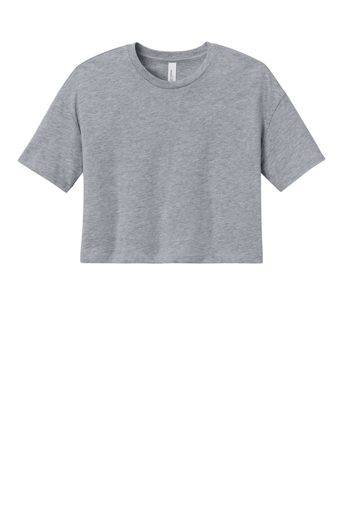 Front View of AthlHthr BELLA+CANVAS Women's Jersey Crop Tee BC6482