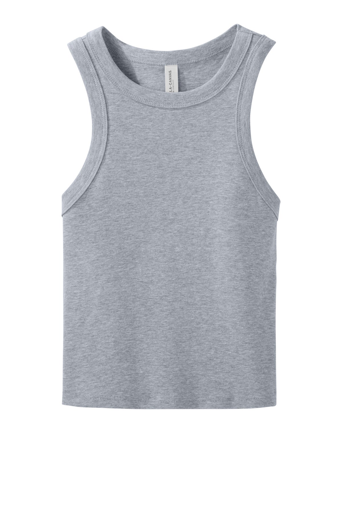 Front View of AthlHthr BELLA+CANVAS Women's Micro Rib Racer Tank BC1019