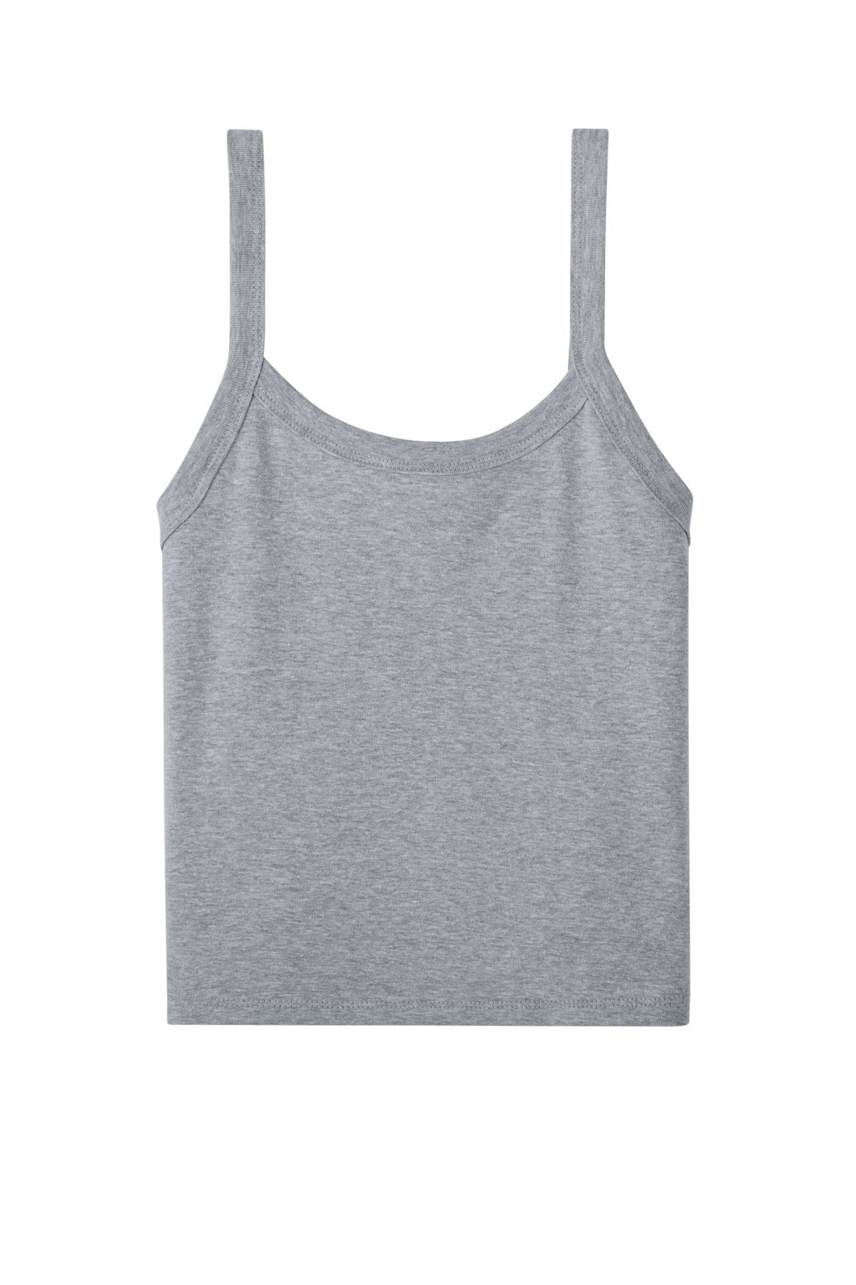 Front View of AthlHthr BELLA+CANVAS Women's Micro Rib Spaghetti Strap Tank BC1012