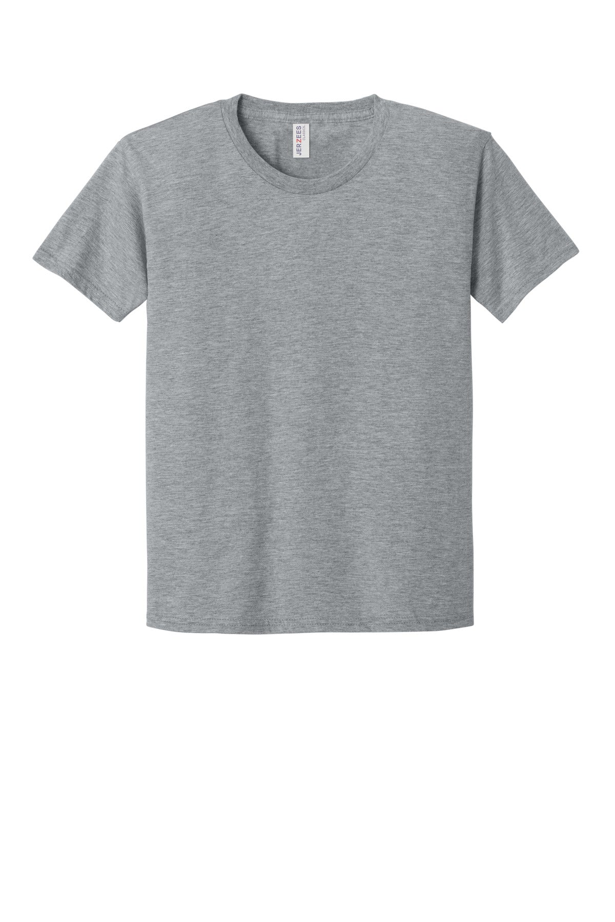 Front View of AthlHthr Jerzees Classics Youth Cotton T-Shirt 363Y
