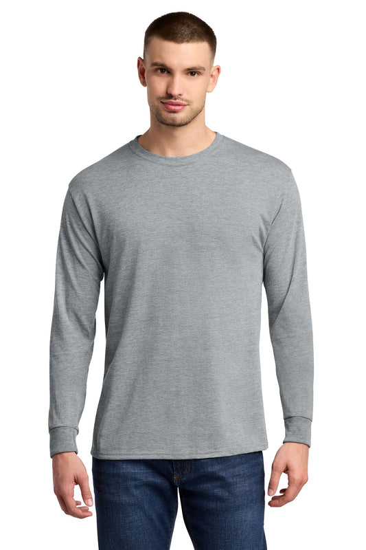 Front View of AthlHthr Jerzees Dri-Power 100% Polyester Long Sleeve T-Shirt 21LS