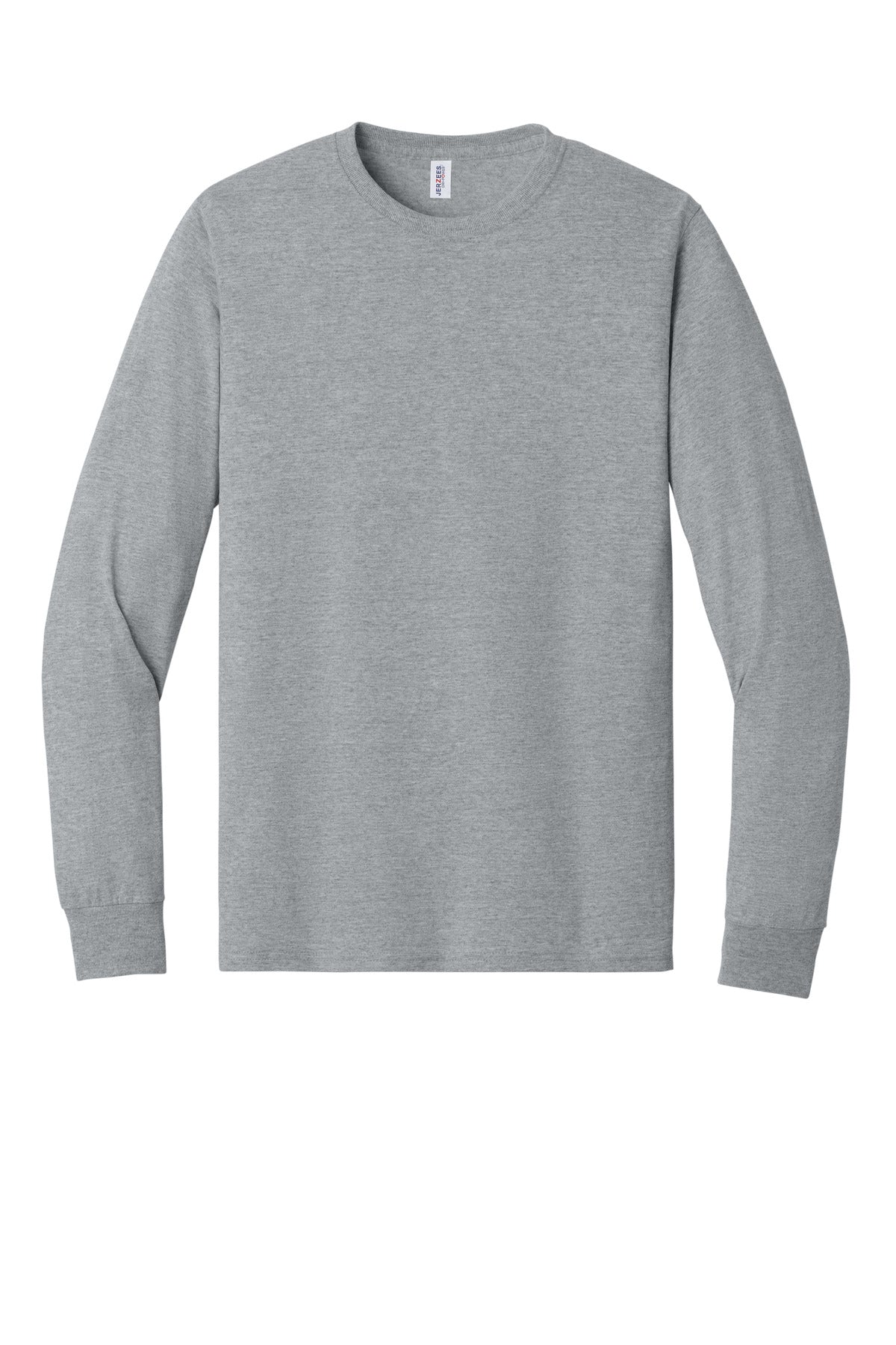 Front View of AthlHthr Jerzees - Dri-Power 50/50 Cotton/Poly Long Sleeve T-Shirt. 29LS
