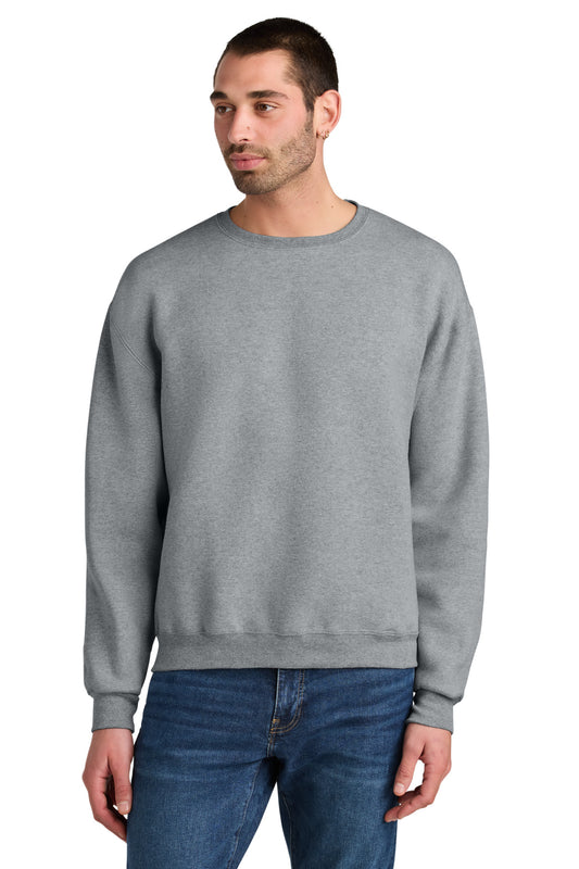Front View of AthlHthr Jerzees Rugged Unisex Crewneck Sweatshirt C12M