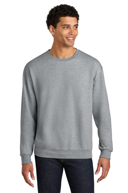 Front View of AthlHthr Jerzees Ultimate Unisex CVC Ring Spun Crewneck Sweatshirt IC48M