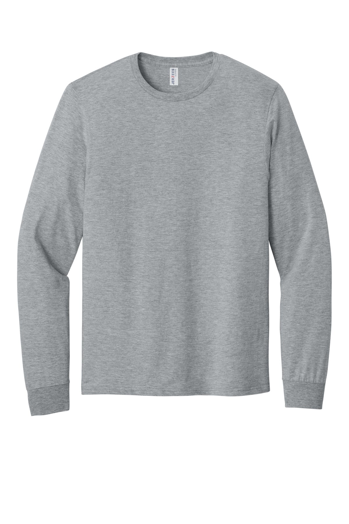 Front View of AthlHthr Jerzees Ultimate Unisex Ring Spun Long Sleeve T-Shirt IC46L