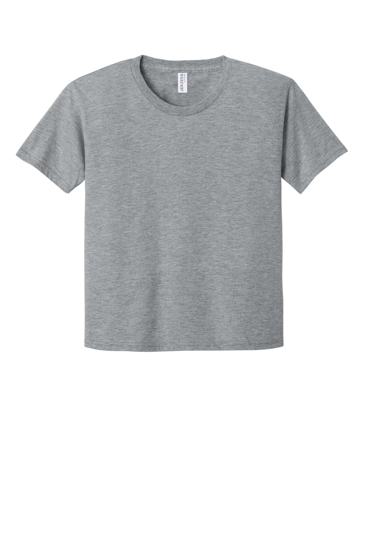 Front View of AthlHthr Jerzees Ultimate Youth Ring Spun T-Shirt IC46B