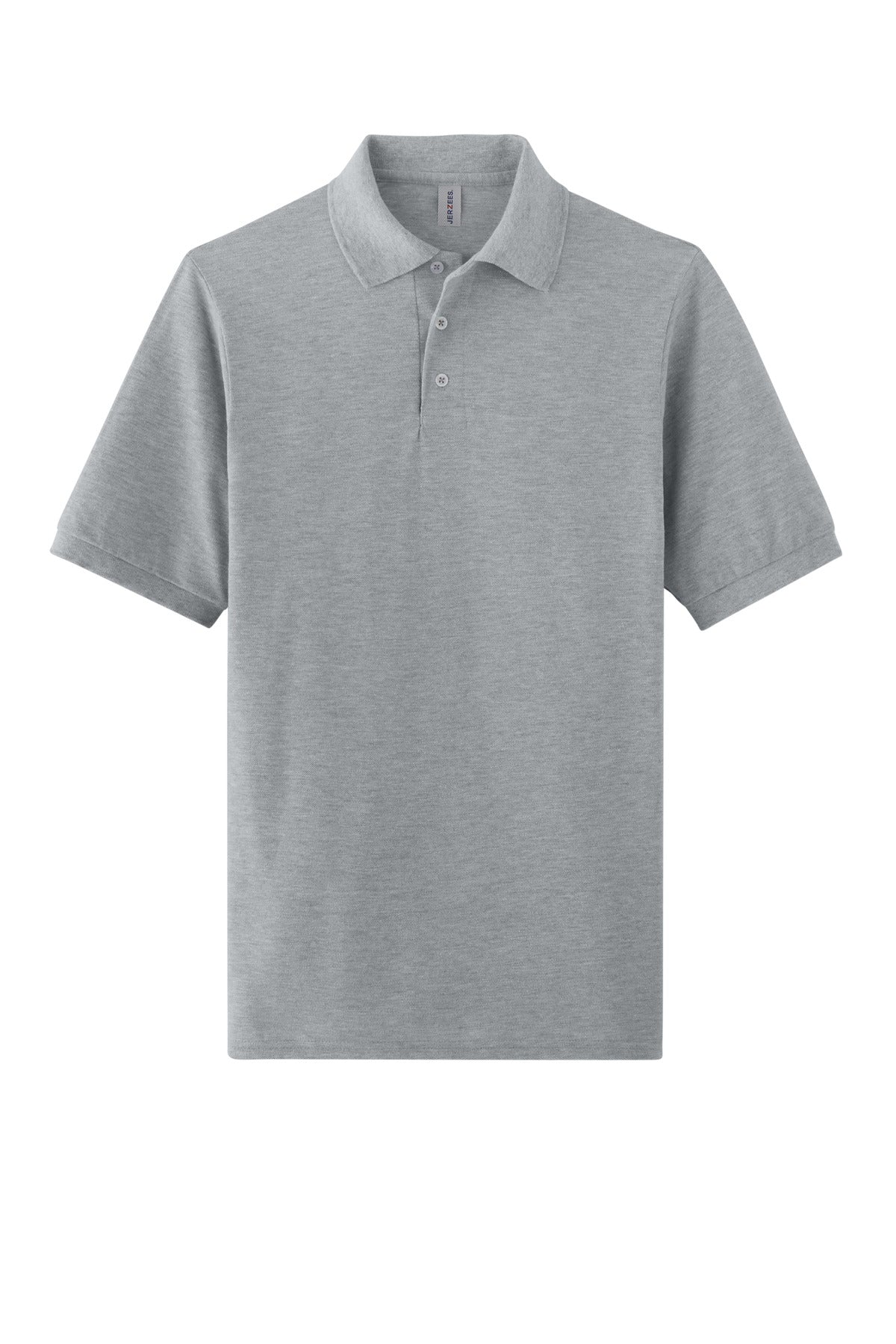 Front View of AthlHthr Jerzees Unisex Premium Ring Spun Cotton Pique Sport Shirt 443M