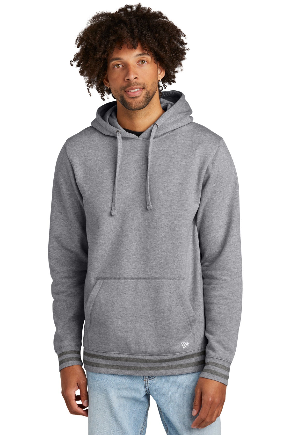 Front View of AtHt/DkHtG New Era Comeback Fleece Pullover Hoodie NEA550
