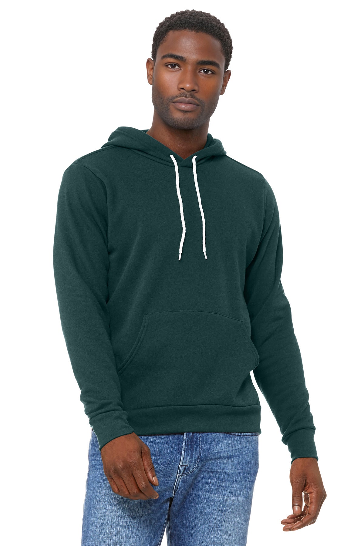 Front View of Atlantic BELLA+CANVAS Unisex Sponge Fleece Pullover Hoodie. BC3719