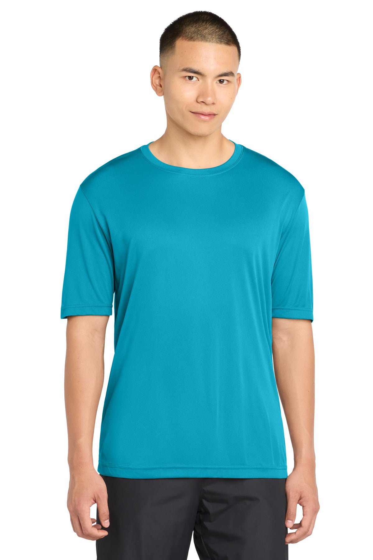 Front View of Atomic Blue Sport-Tek PosiCharge Competitor Tee. ST350