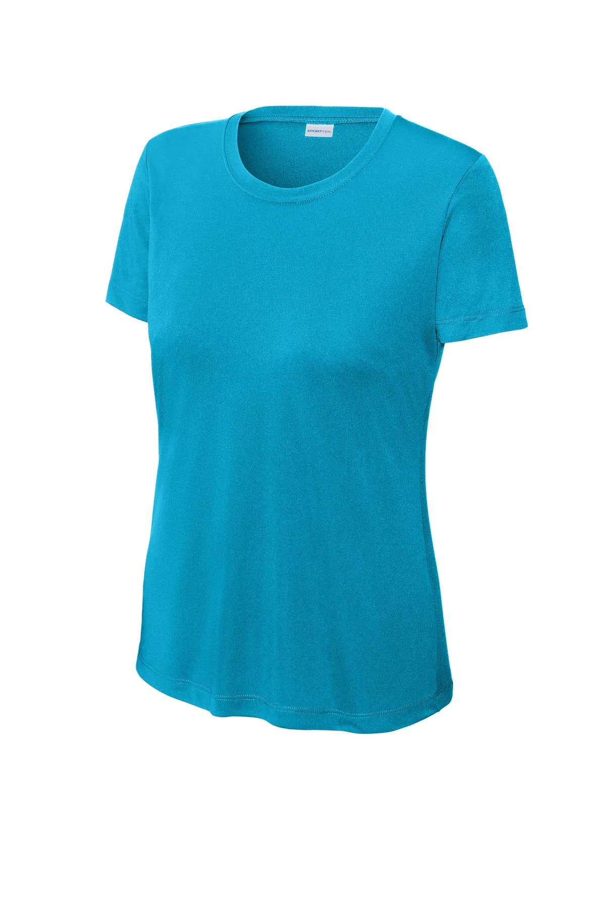 Front View of Atomic Blue Sport-Tek Women's PosiCharge Competitor Tee. LST350