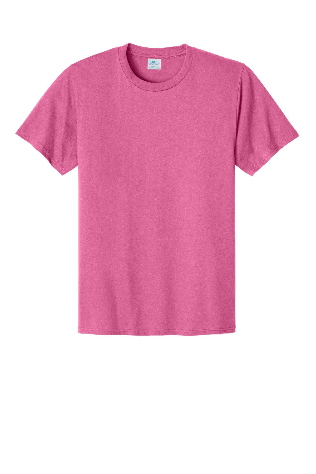 Front View of AwrnsPink Port & Co CVC Tee PC340