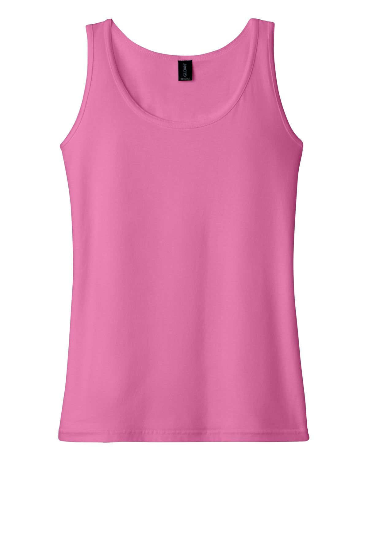 Front View of Azalea Gildan Softstyle Junior Fit Tank Top. 64200L